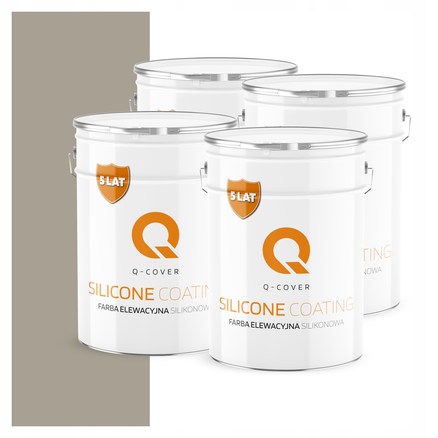 Fasádna farba Fasádová 10L Silikónová Uv Farba Šedá Teplá