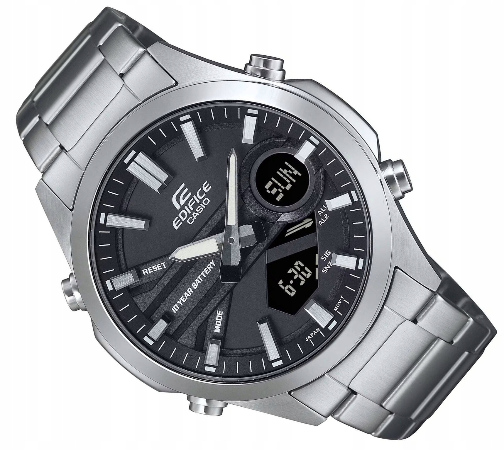 Ocelové Vodotěsné Hodinky Casio Edifice Databank Alarmy EFV-C120D -1A