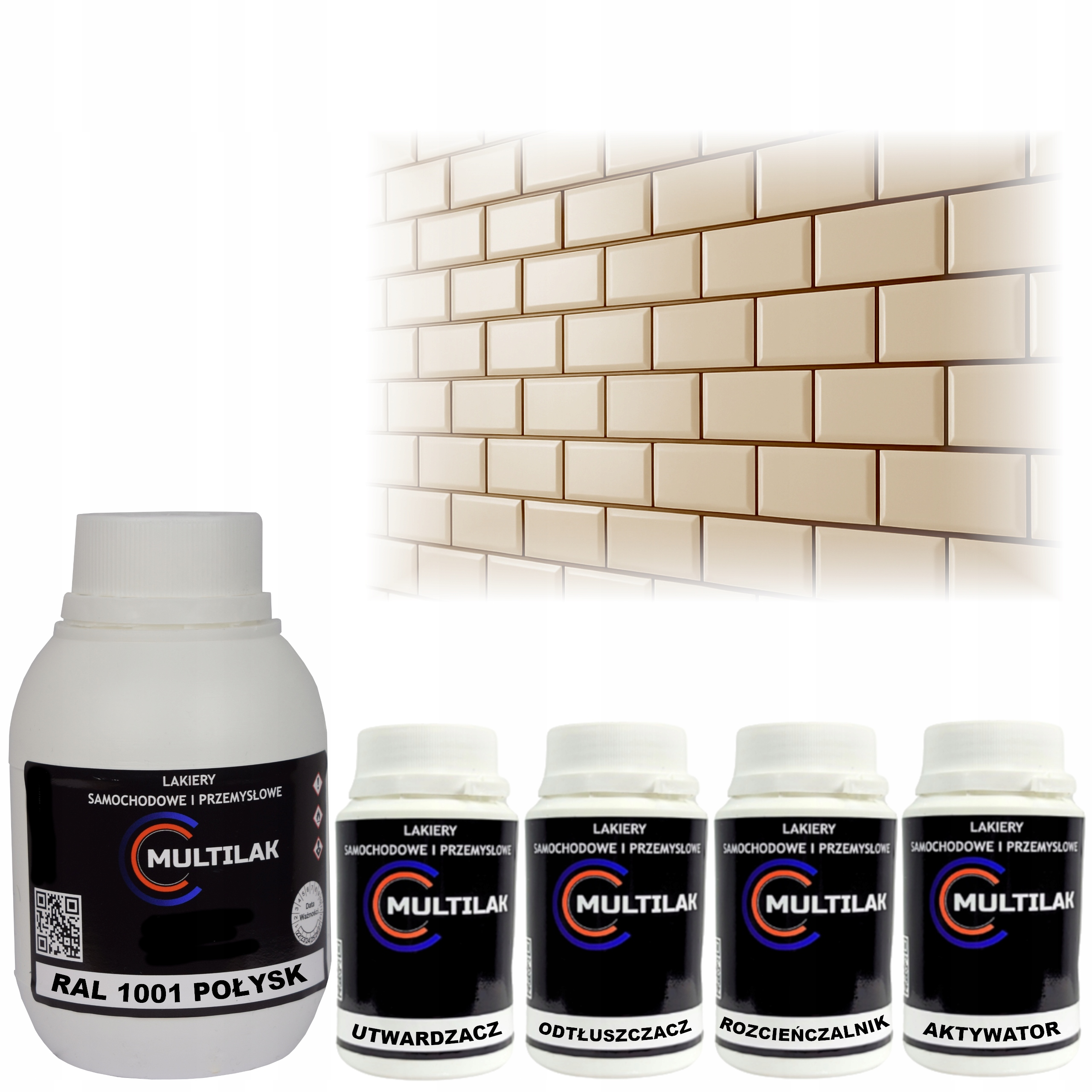 Lak barva Ral 1001 na glazuru dlaždic na váleček štětec 0,5L Lesk