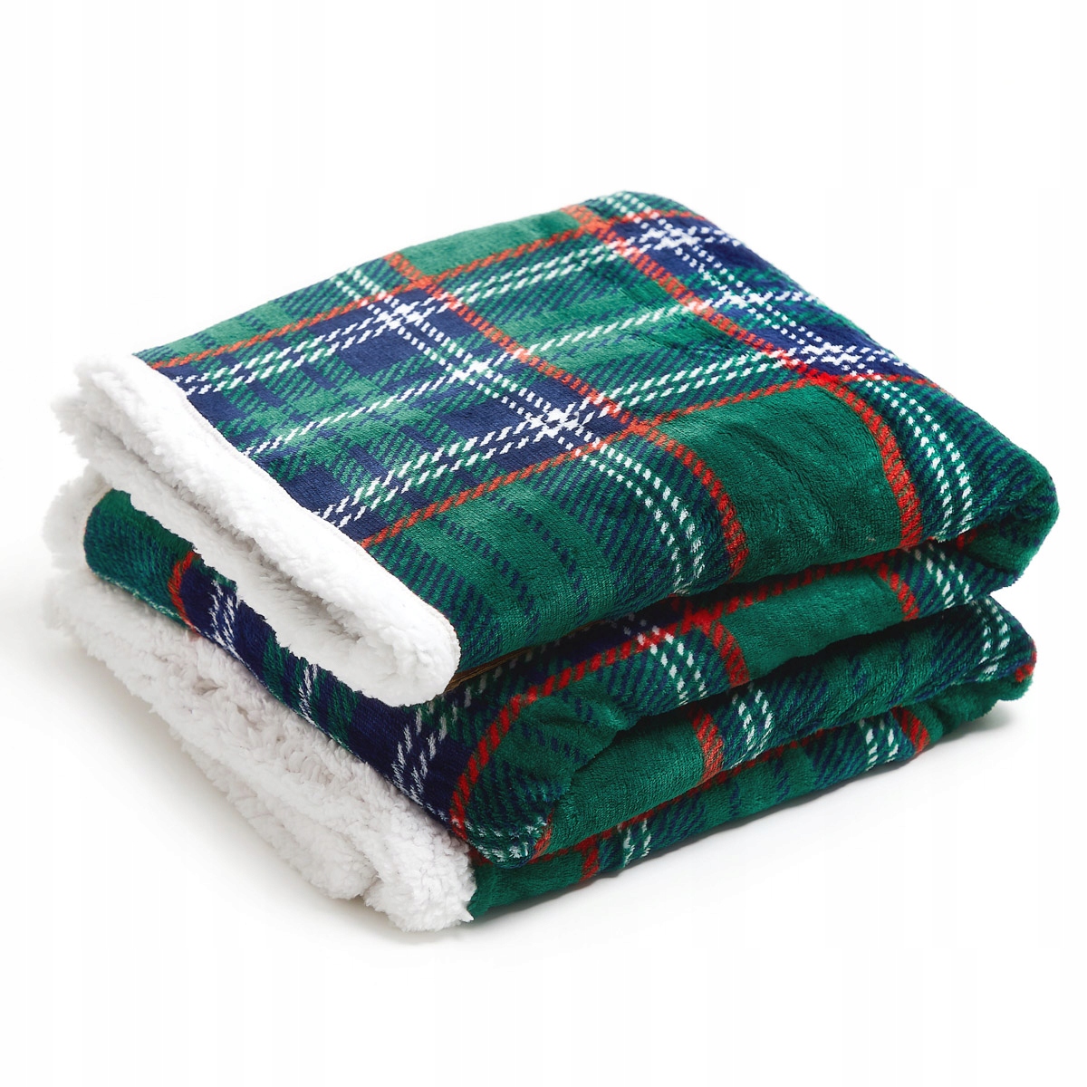 Deka Manta kostkovaná zelená 150 x 200 cm Homla