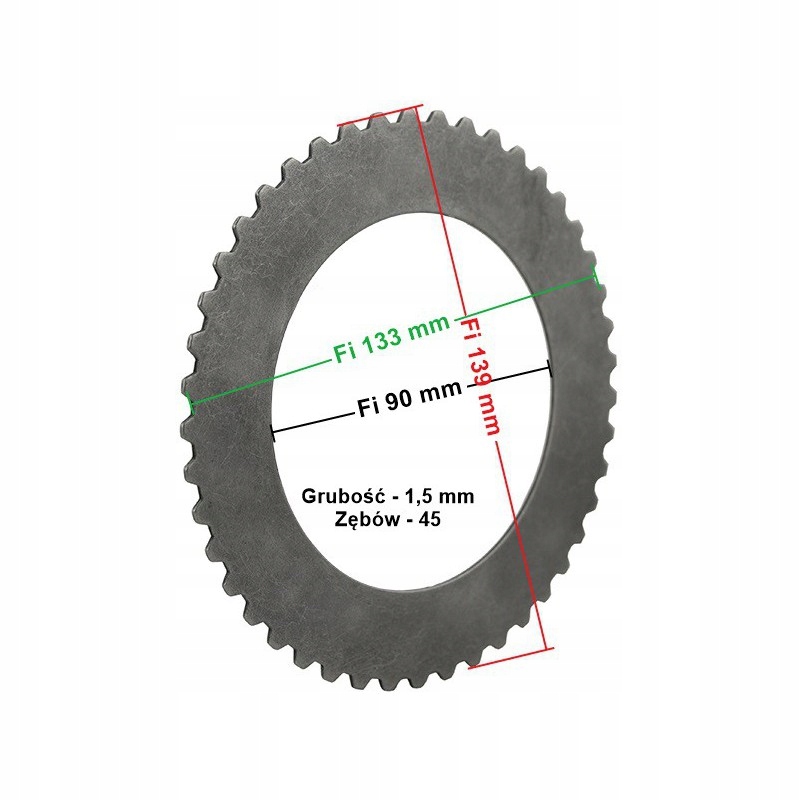 TARCZKA STALOWA SKRZYNI BIEGÓW WÓZEK BUŁGAR 1792 Numer katalogowy części 115230