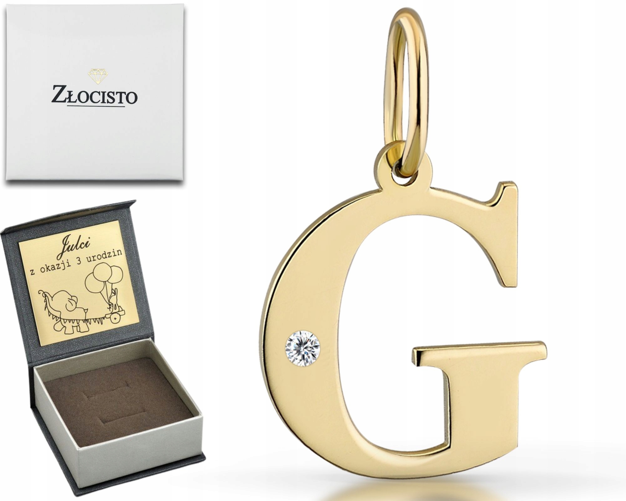 Zlatý Přívěsek S Písmenem G Ryzost 585 Pro Dárek Gravírování
