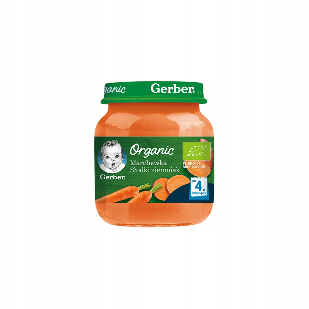 GERBER ORGANIC OBIADEK MARCHEWKA SŁODKI ZIEMNIAK 125 G