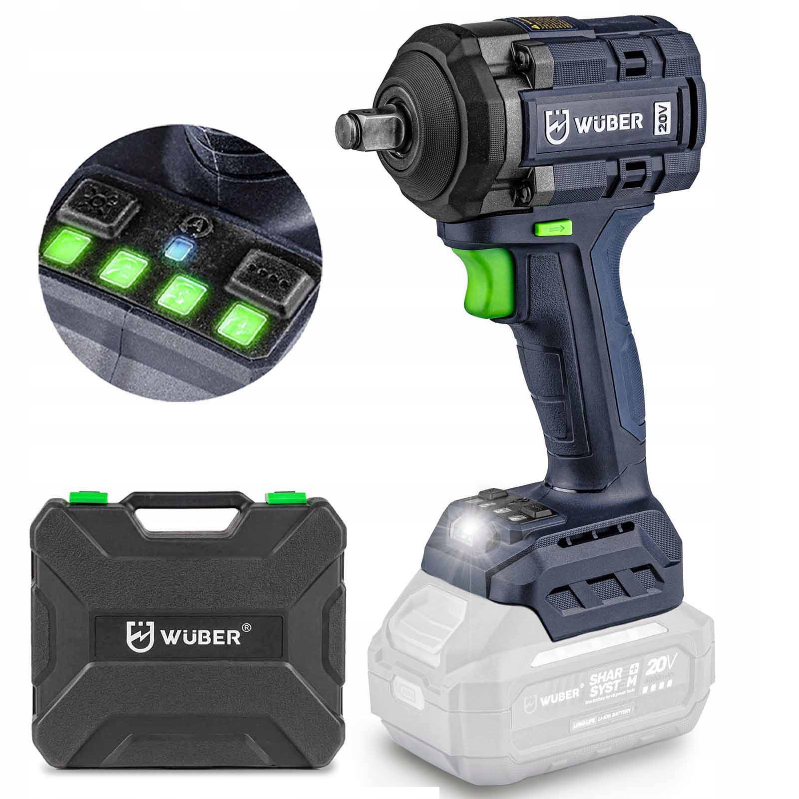 Rázový Klíč 1/2" Akumulátorový Elektrický Bezkartáčový Režim Auto-stop
