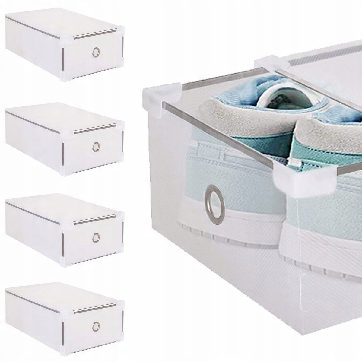 

5 x Pudełko Pojemnik Organizer Wysuwany Na Buty