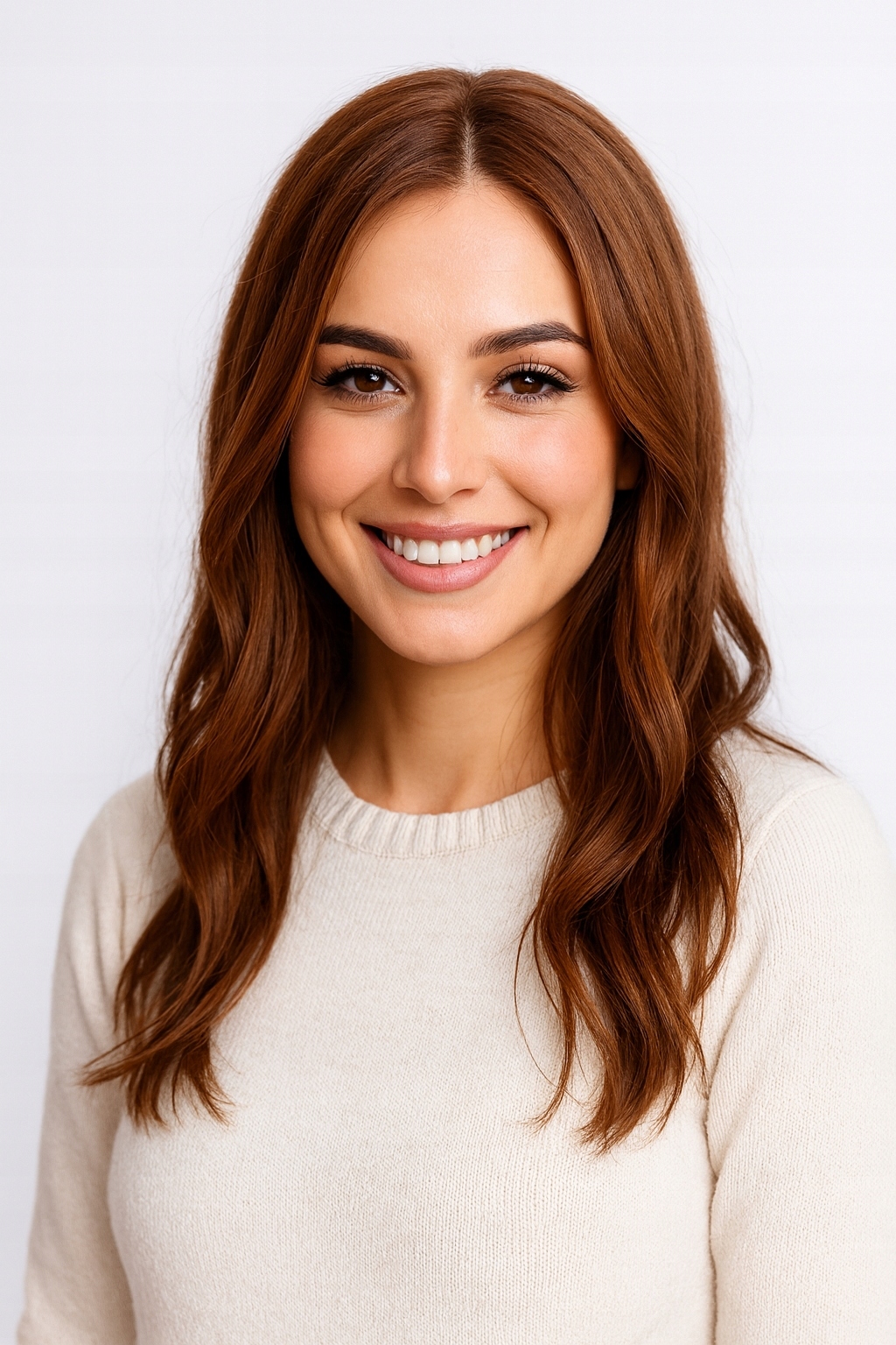 Dlouhý topper, tupet, připínáček Fiorella mono part lace, měděná barva