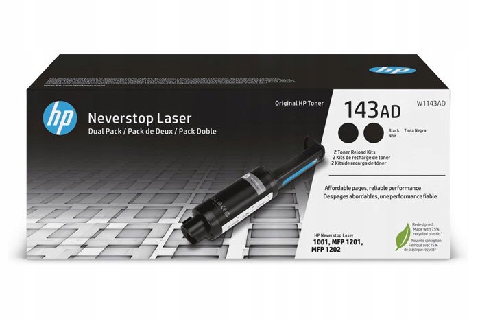 Originálny čierny toner Hp Neverstop Laser 1001, 1201 Mfp, 1202 Mfp (143A