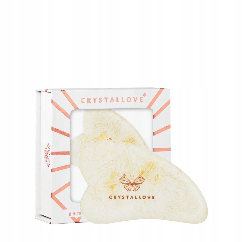 Crystallove Destička gua sha z mléčného jantaru
