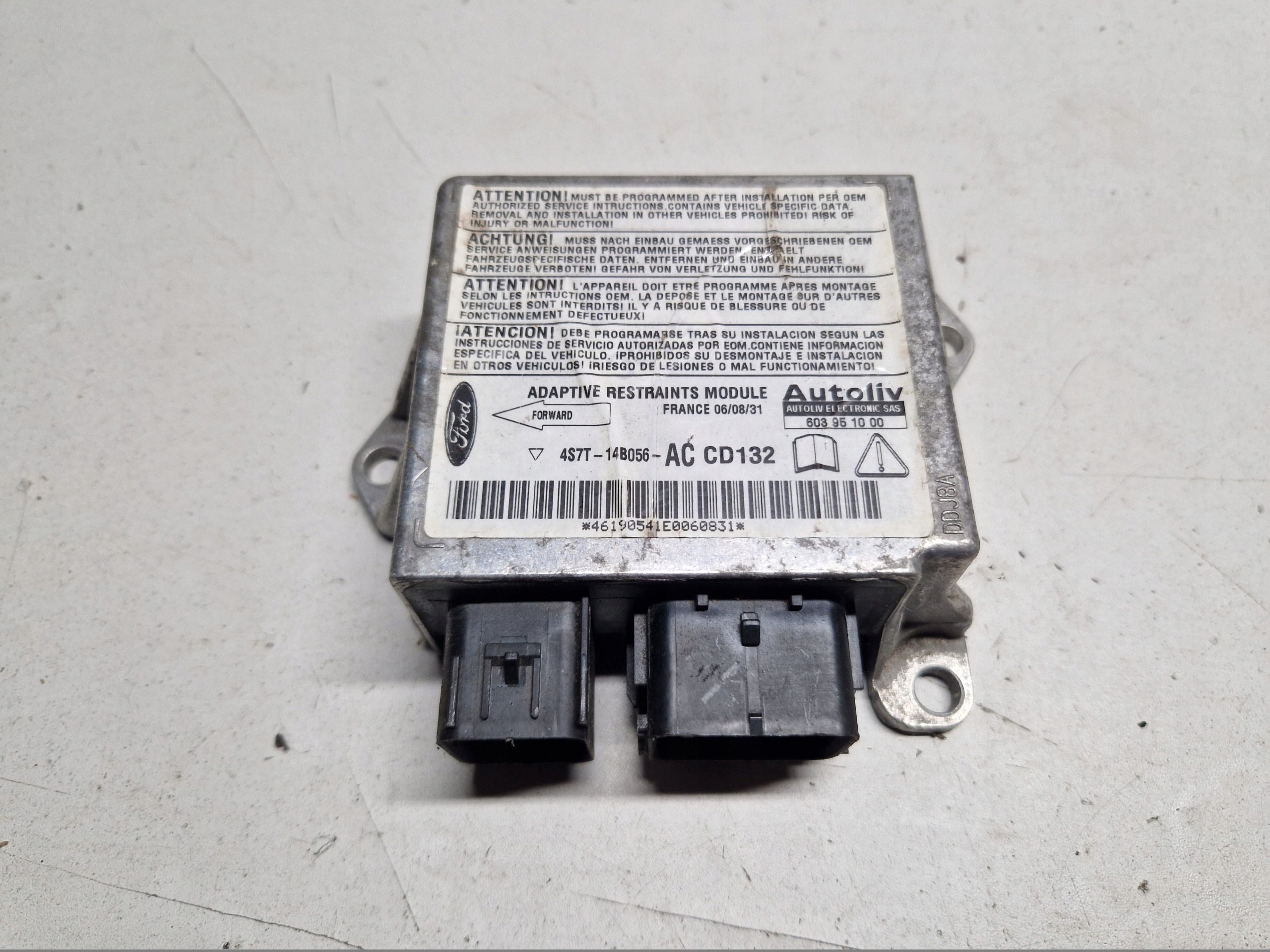 FORD MONDEO MK3 SENSOR Module Airbag Airbag 4S7T-14B056-AC