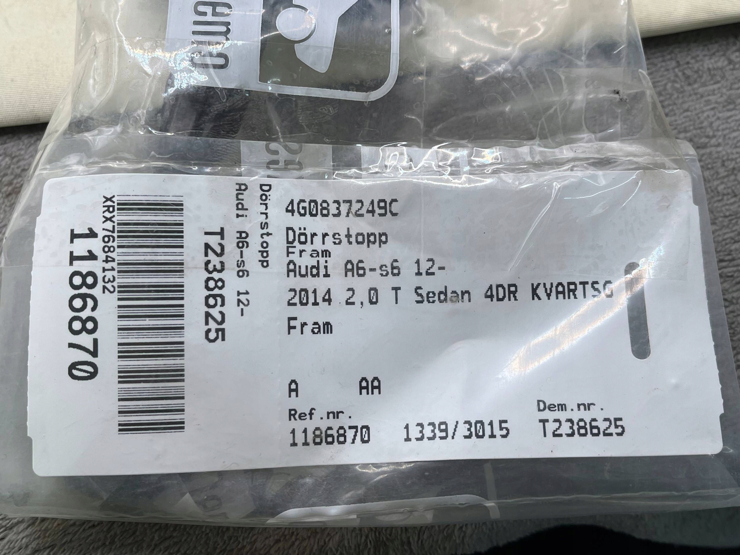 AUDI A6 C7 limiter door 4G0837249C !J