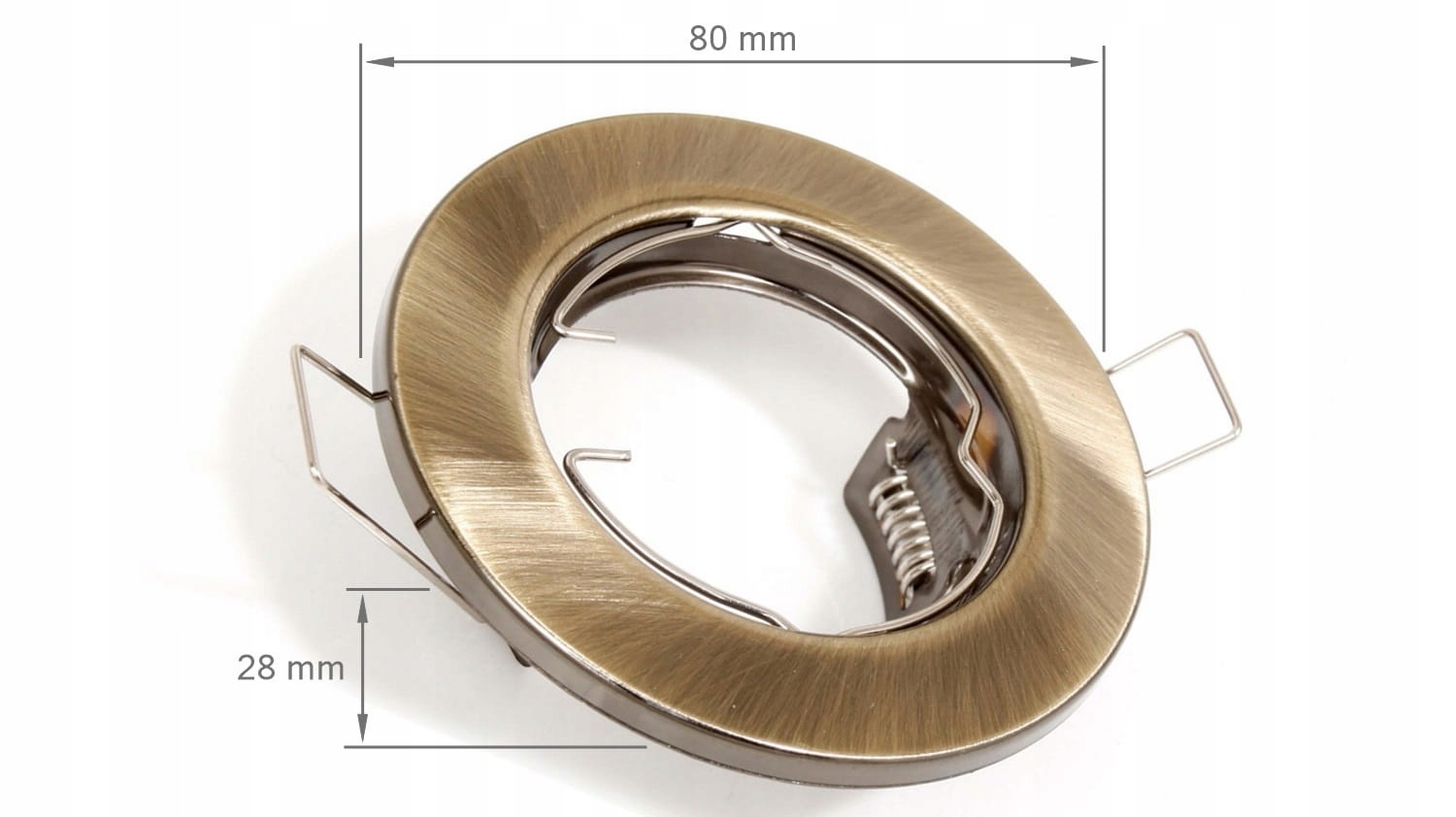ZESTAW OPRAWA HALOGENOWA STAŁA MOSIĄDZ + ŻARÓWKA LED 3W + GU10 3000K Rodzaj gwintu GU10