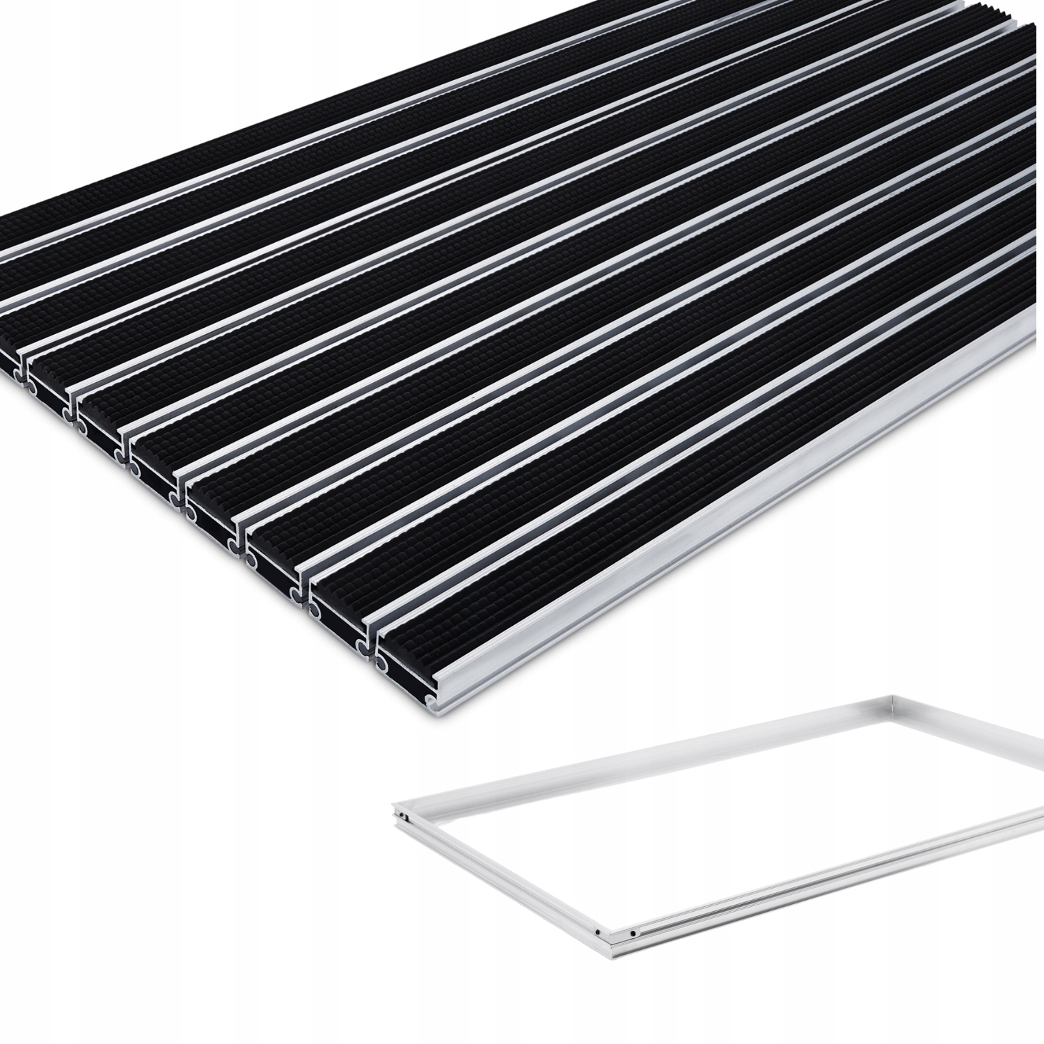 Polentex Aluminiová Rohožka Vstupná Gumová Podložka Rámček 150x120 22 mm