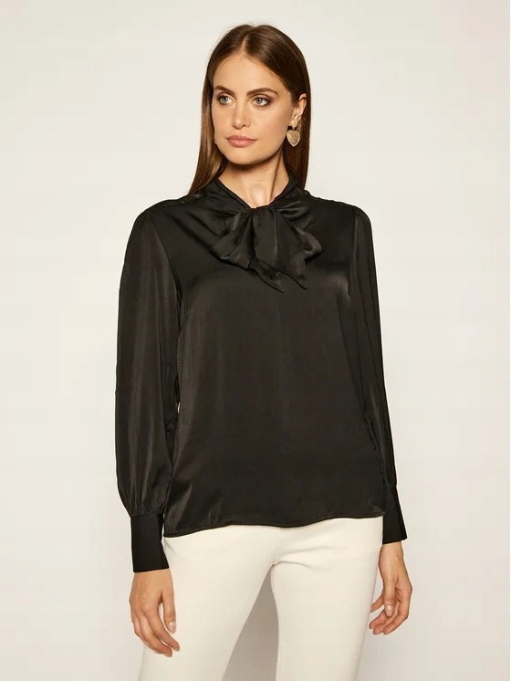 Guess Czarna Satynowa Bluzka (36)