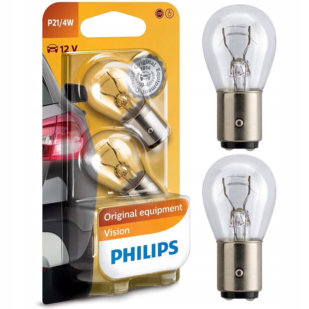 

2x Żarówki Philips P21/4W BAZ15D 12V Vision +30%