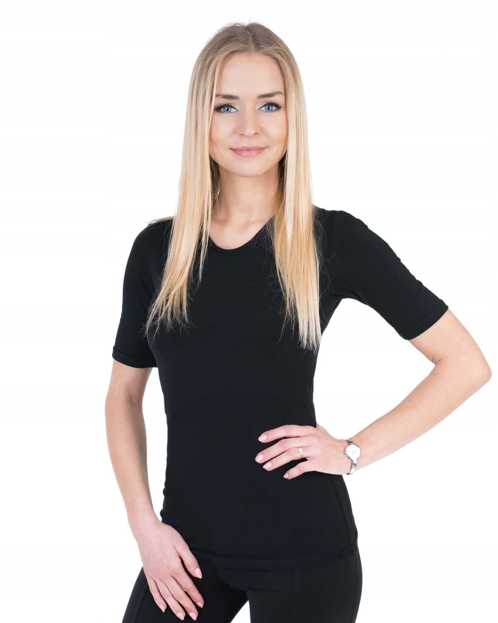 KOSZULKA DAREX KRÓTKI RĘKAW TESS bawełna r XL Kolor czarny