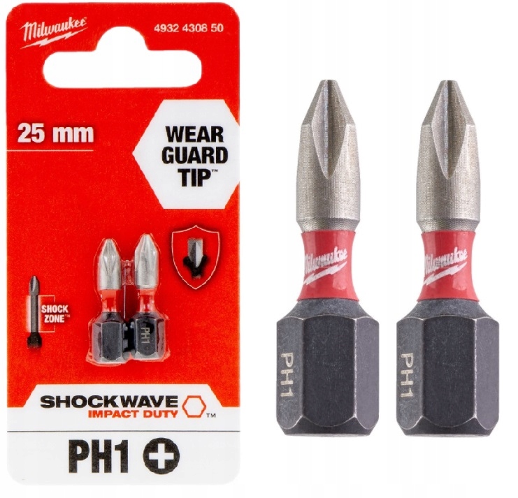

Milwaukee Bit Udarowy Końcówka Shockwave PH1 25mm