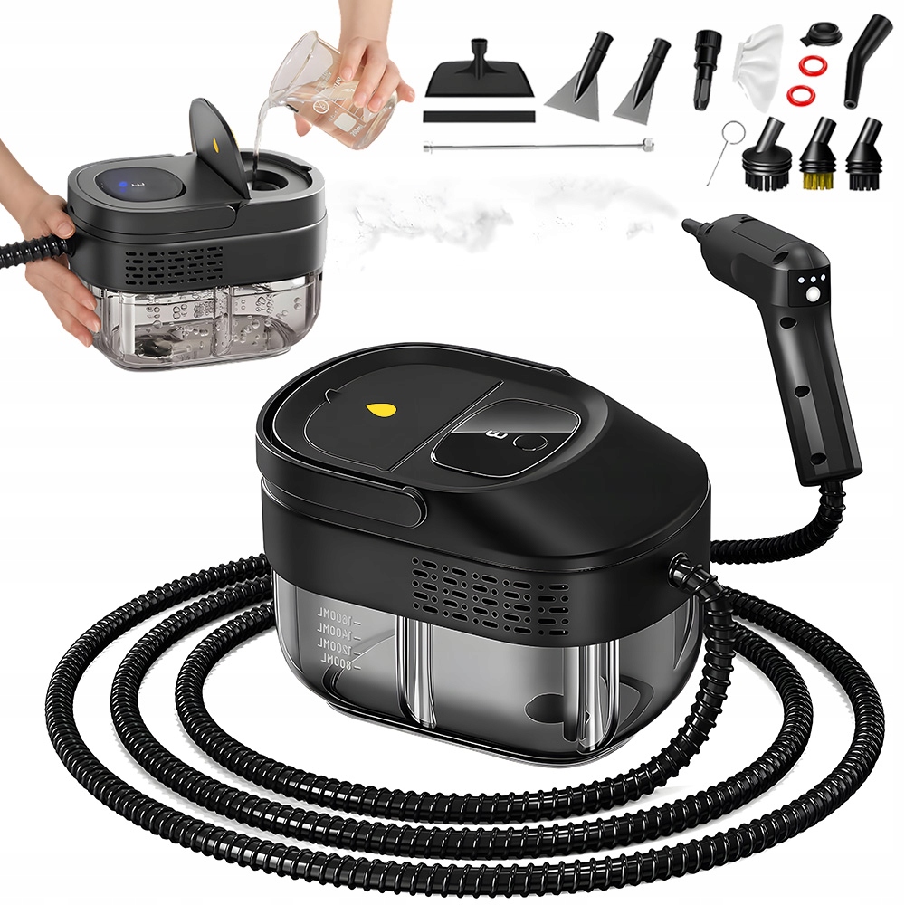 Přenosná parní myčka pro čištění 2500 W, parní myčka pro ohřev