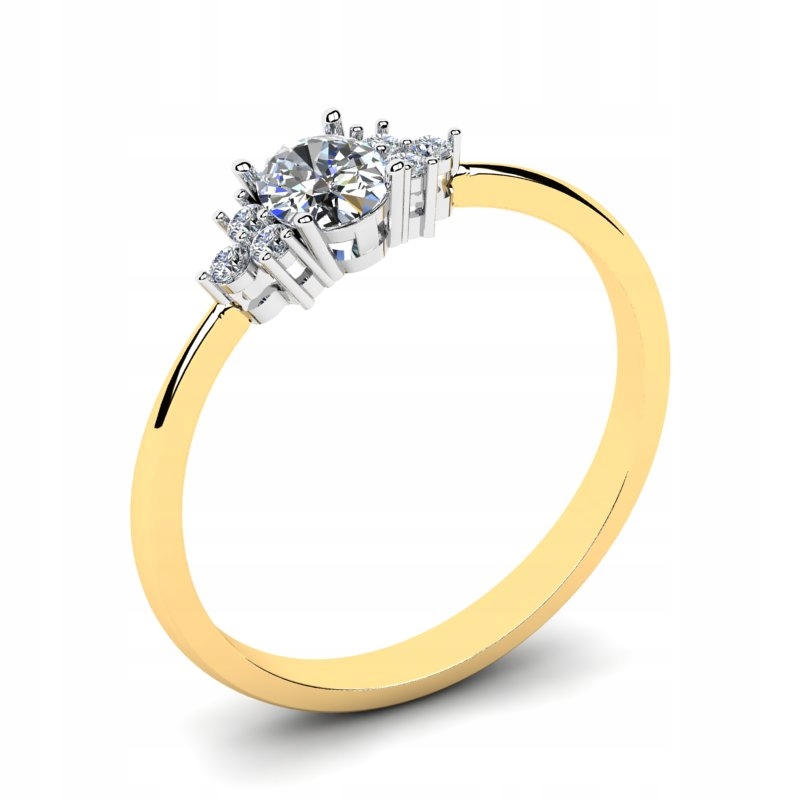 

Pierścionek Złoty Z Cyrkonią 5X4MM