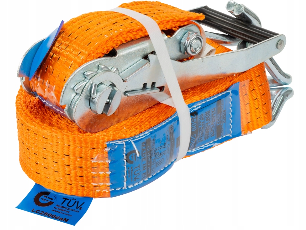 Pas Transportowy z napinaczem 5 ton 6 mb 50 mm Bardzo Mocny 6M/50mm/5T