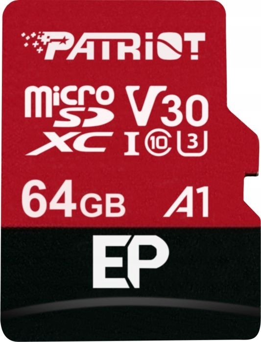 Patriot Ep 64 Gb micro Sd XC CL10 Uhs U3 A1 V30