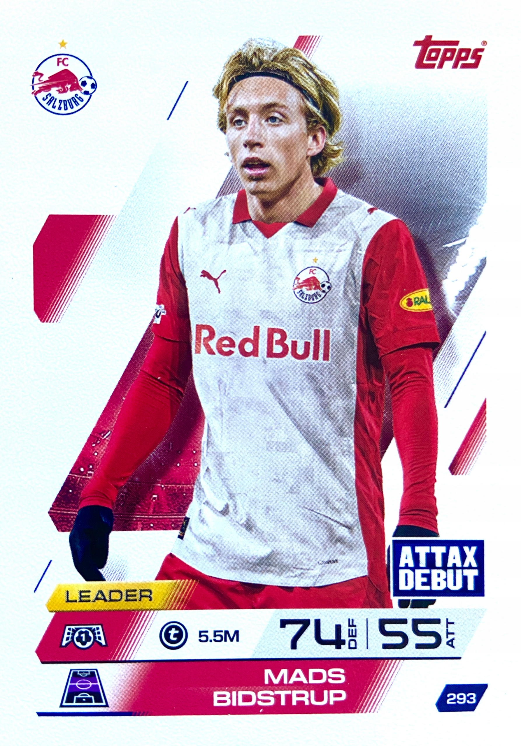 Match Attax Ucl 2025/26 2026 Base Attax Debut 293 Mads Bidstrup Salzburg