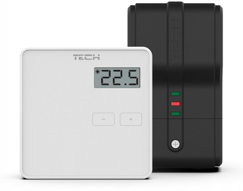 Bezdrôtový dvojstavový izbový regulátor biely ST-294v2 Tech sterowniki