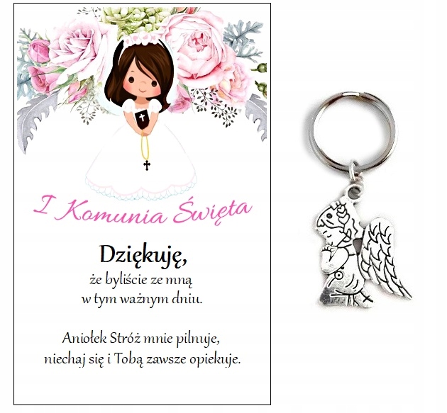 

Podziękowanie dla gości Aniołek Komunia Pamiątka