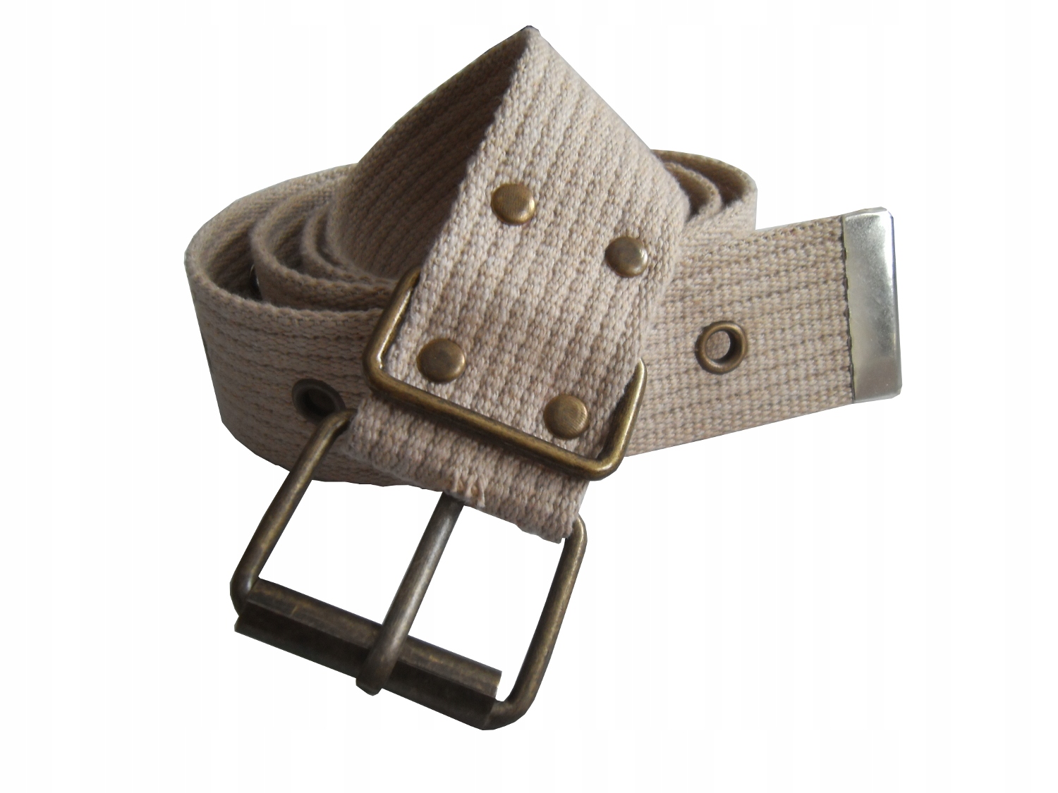 

Pasek 1 oczko Bawełna beż 4CM Długość 150 cm