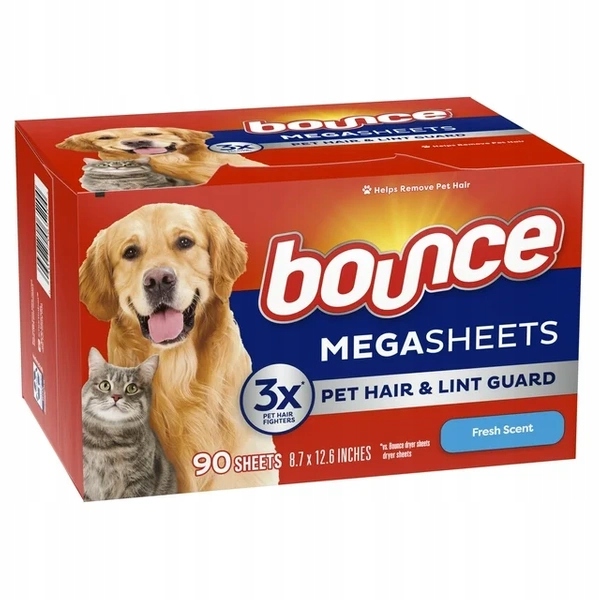 Levně Bounce Sheets Pet Hair Fresh 90 ks – vonné ubrousky do sušiček