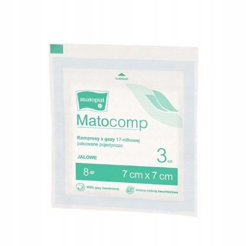 

Matocomp Kompresy Jałowe z Gazy 17 Nit. 7x7cm 3szt