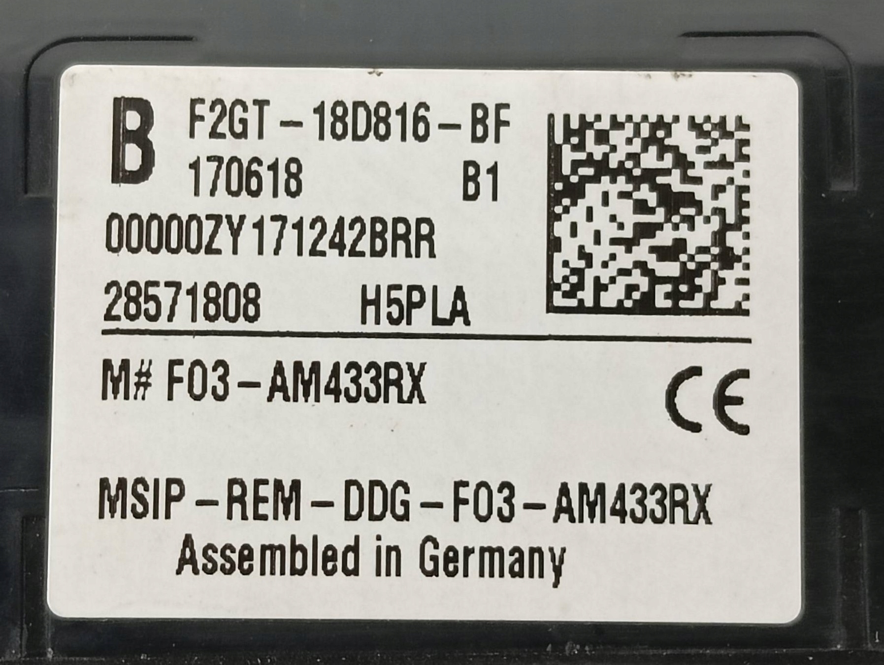 modulo KEYLESS F2GT-18D816-BF Ford S-MAX II (2015-2023)