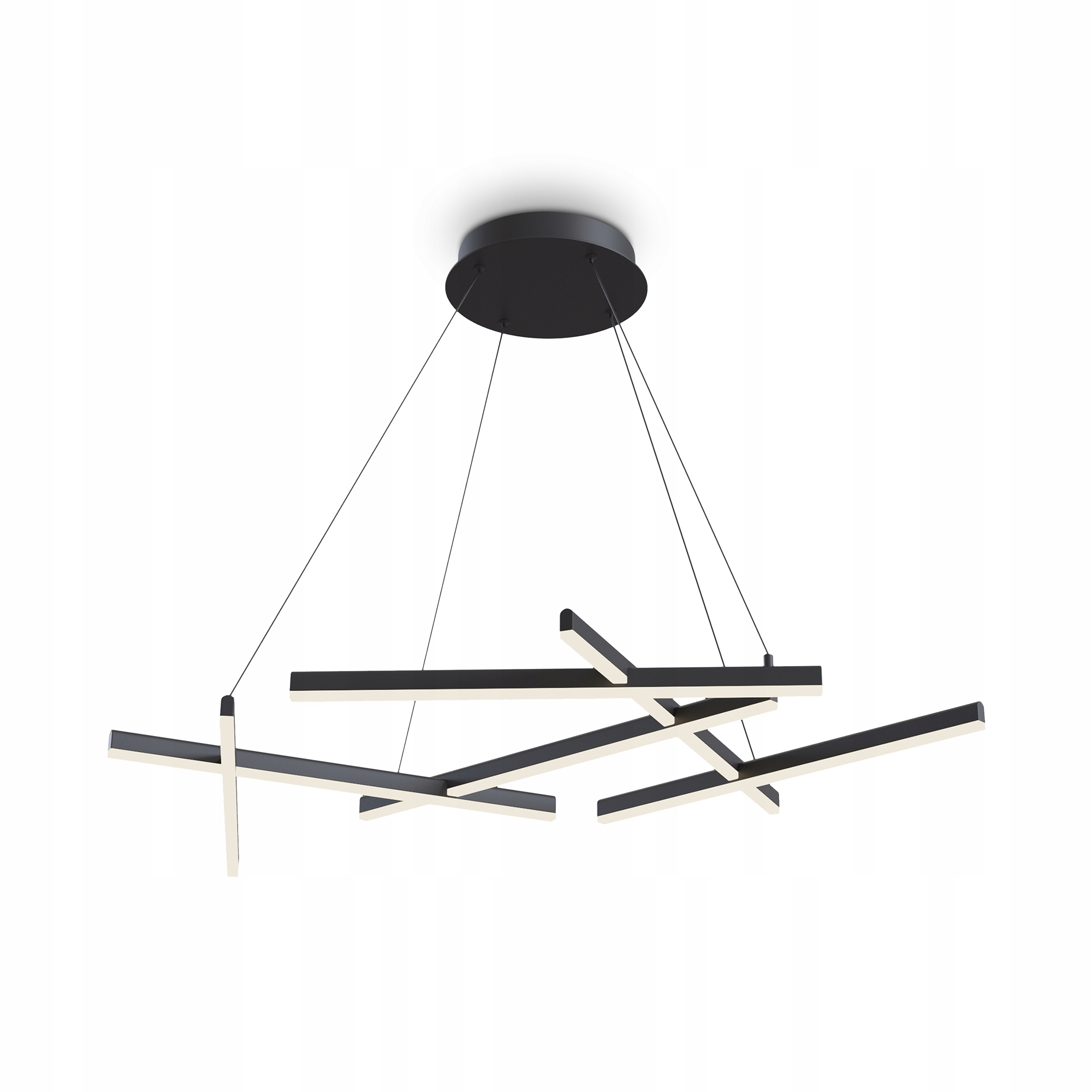 Závesná lampa luster čierny Led asymetrické línie teplé svetlo Maytoni