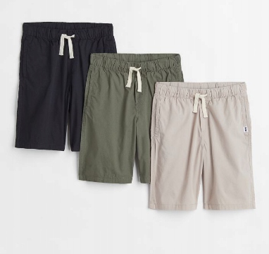 

H&m Bawełniane szorty 3-pak roz 134-140 cm