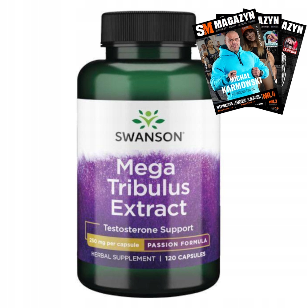 SWANSON MEGA TRIBULUS EXTRACT LIBIDO TESTOSTERON HMOTNOSŤ 250mg 120k