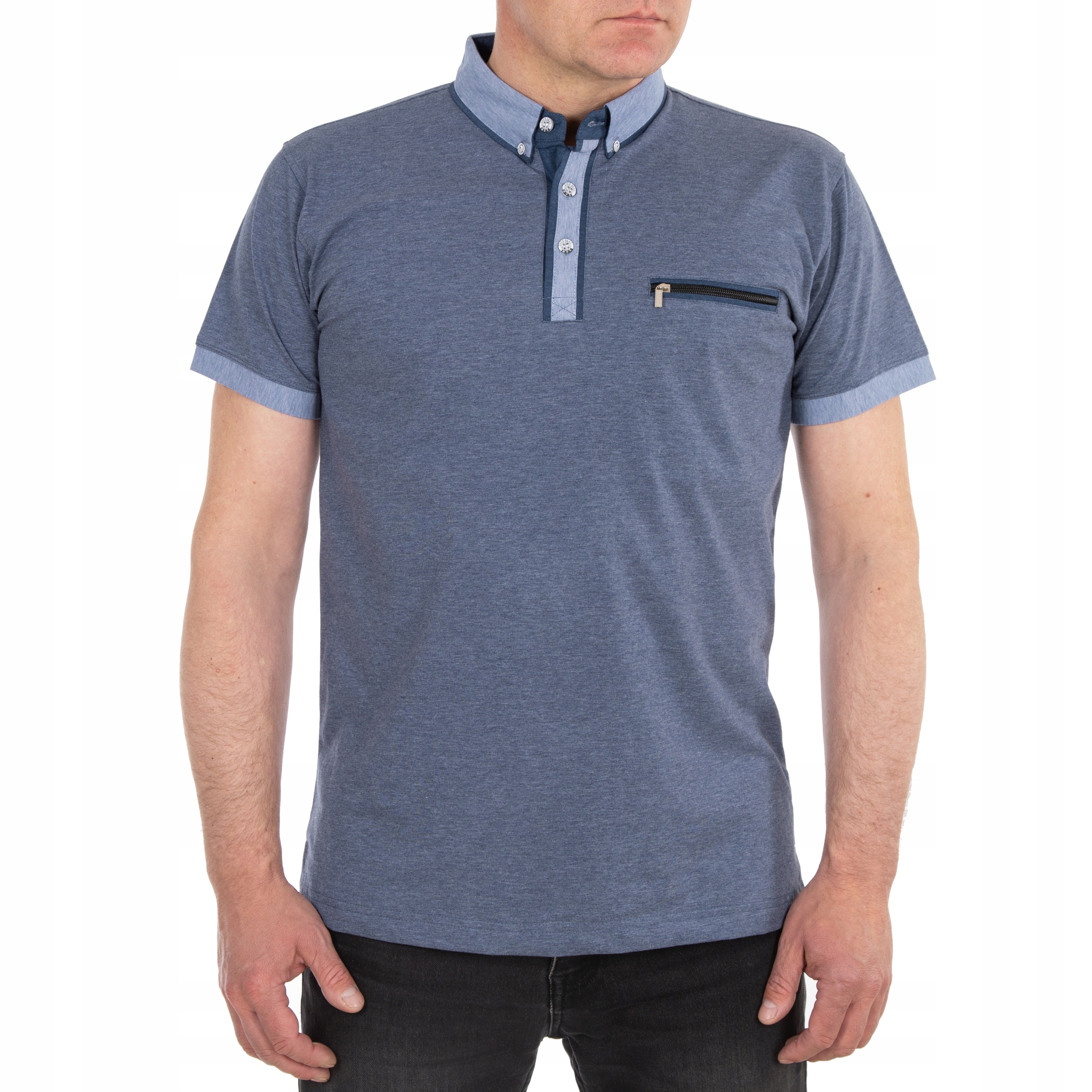 

Koszulka Polo Polówka Męska Niebieska Duże 6XL