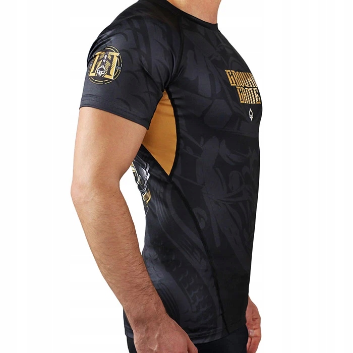 Ground Game Rashguard krótki rękaw ONI Samuraj Czarno Złoty r. M Rozmiar M