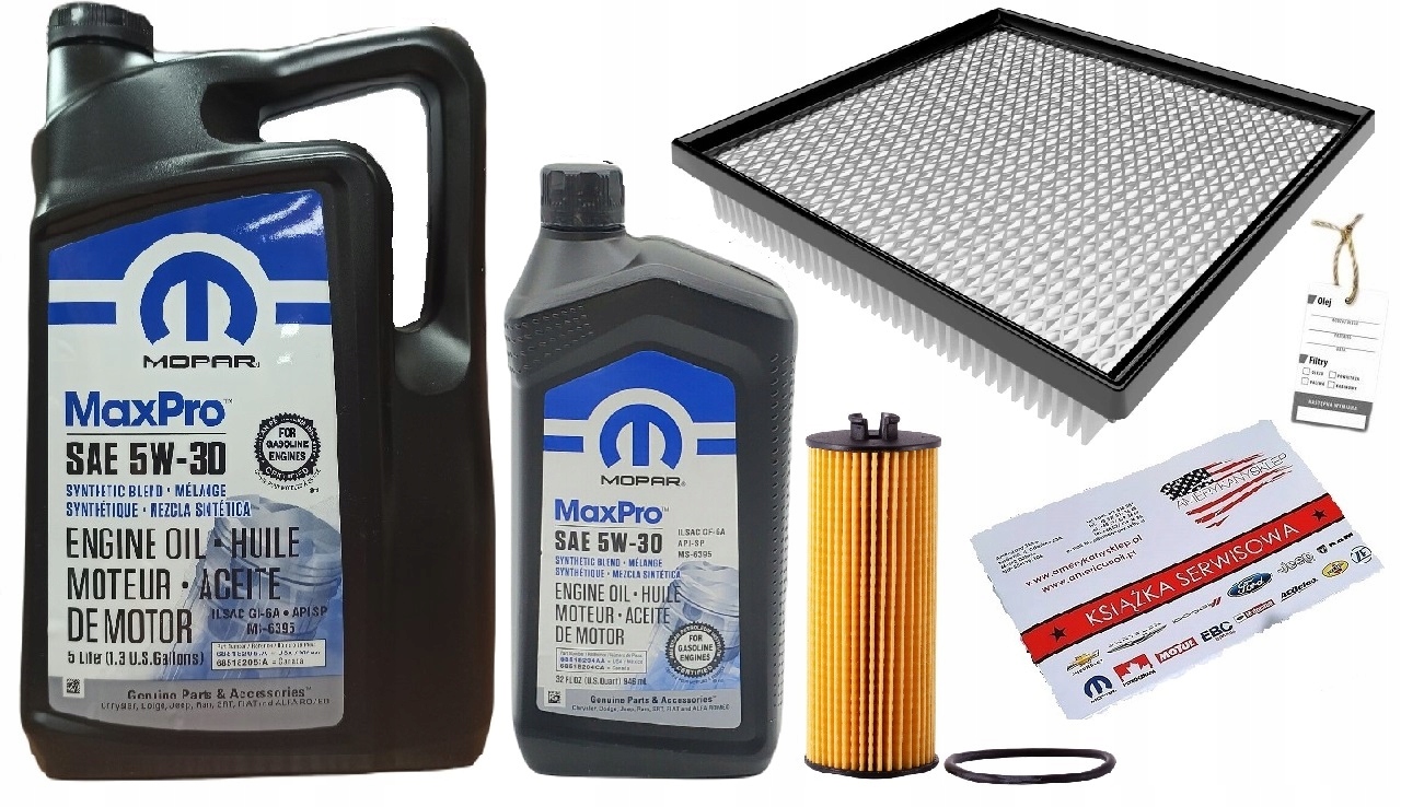 MOPAR 5W30 6L + FILTRY CHRYSLER 200 3,6 2011-2012