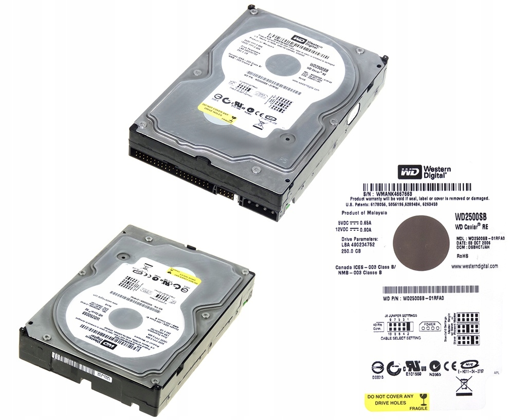 Western Digital WD2500SB 250GB Ata 7200RPM 3.5''