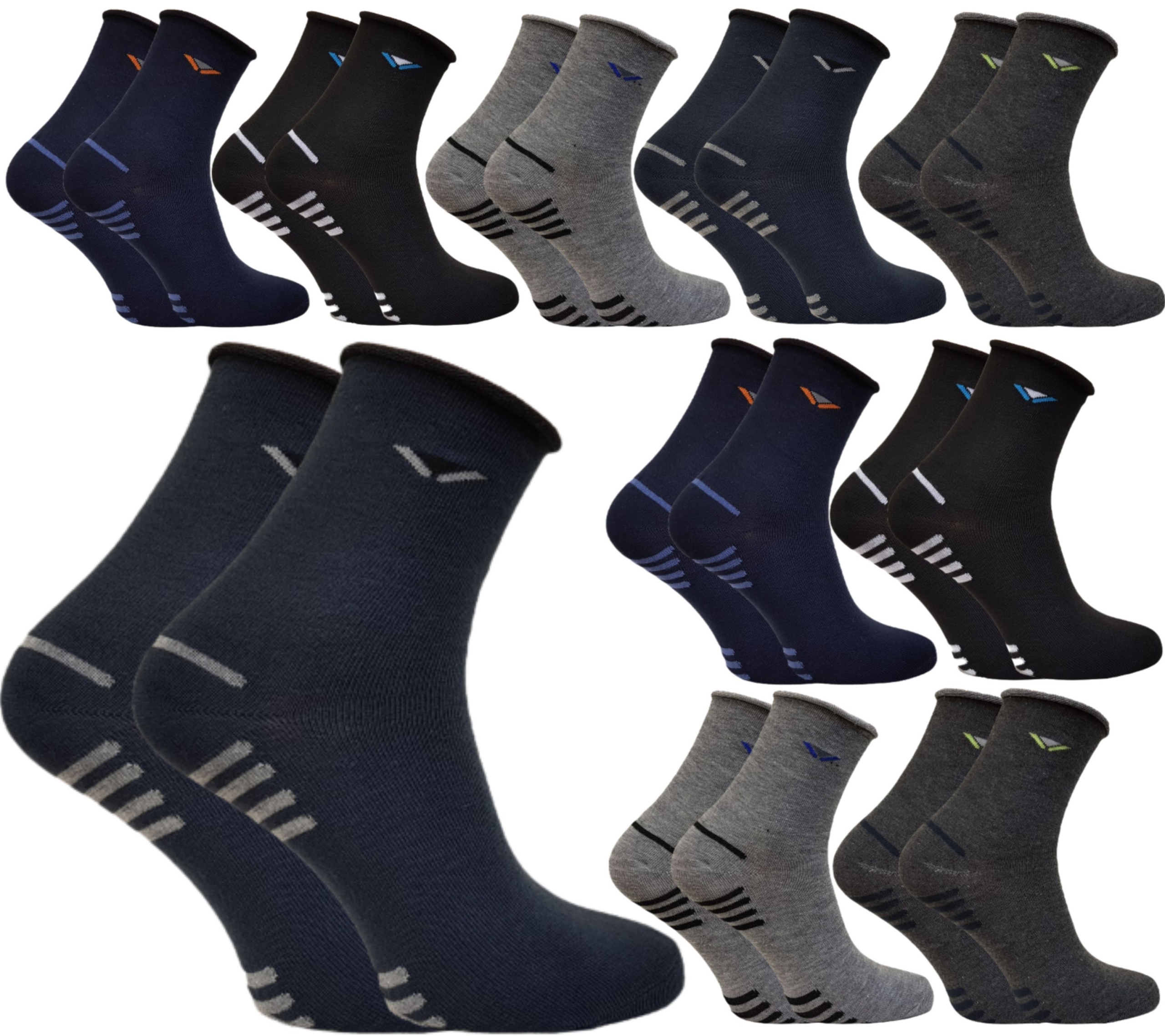 10x SKARPETY MĘSKIE SPORTOWE NIEUCISKOWE TRWAŁE