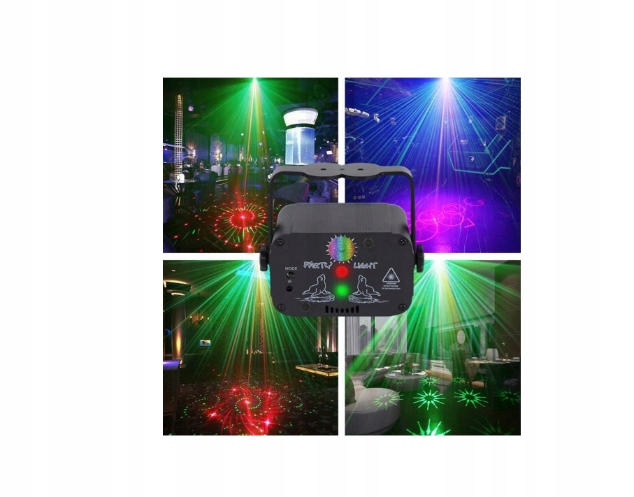 PROJEKTOR LASEROWY DYSKOTEKOWY ŚWIATŁA LED USB Marka Inna