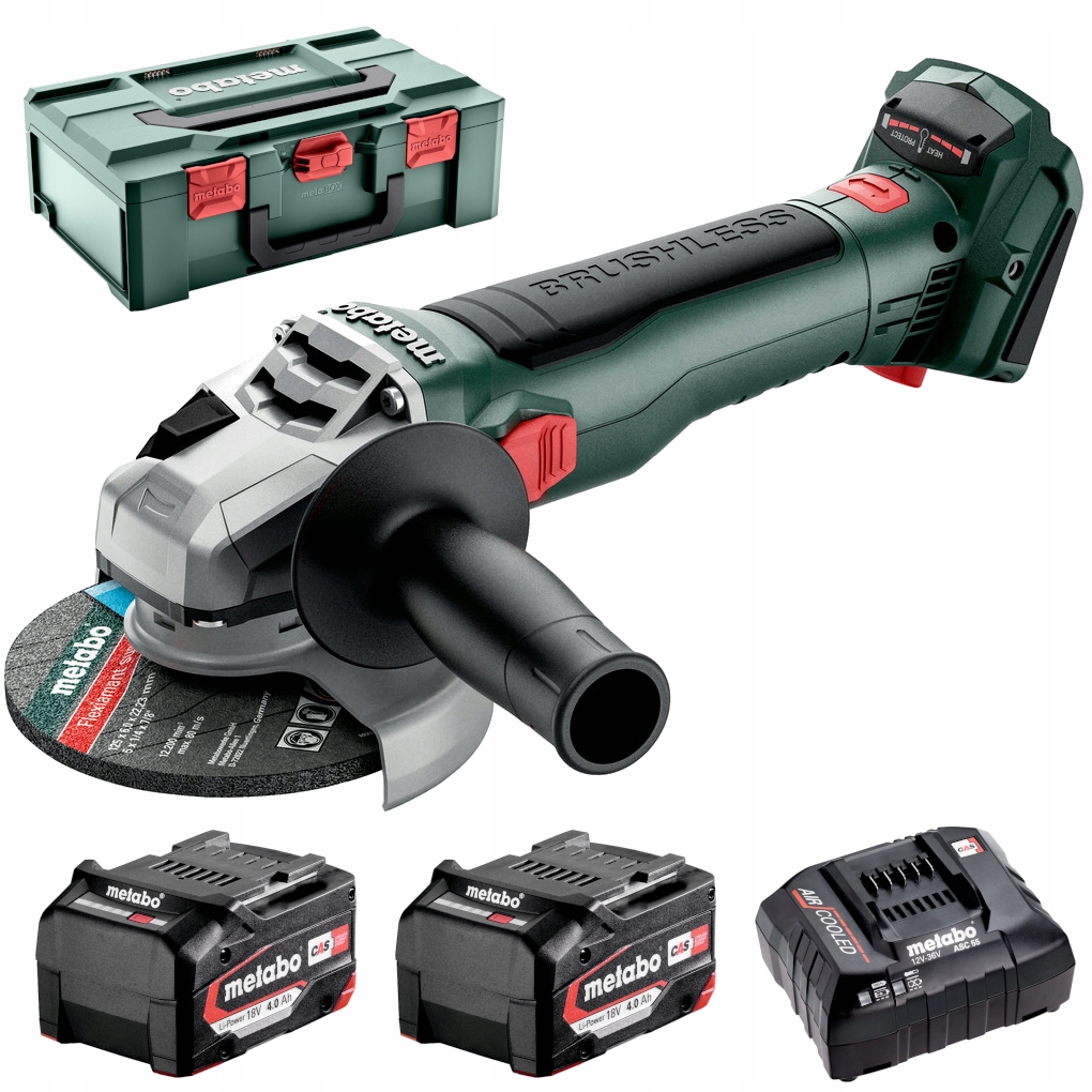 Szlifierka Kątowa Akumulatorowa Metabo W 18 Lt Bl 11-125 2x4Ah