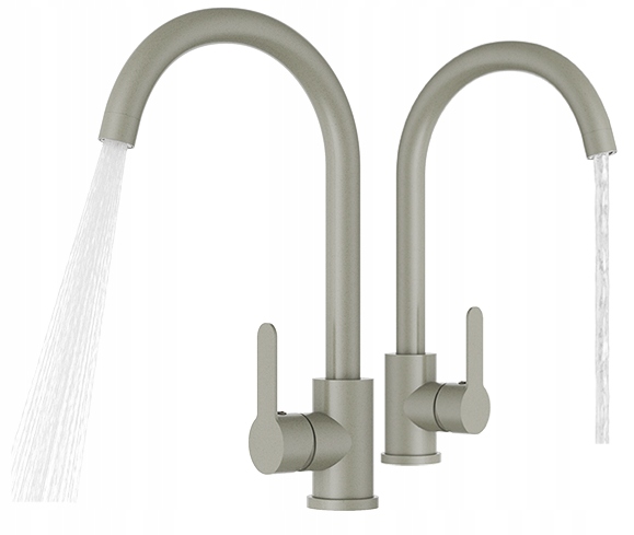 Kuchynská Batéria, Zaoblený Výtok Do Umývadla Prestige Plus Béžový Kohútik