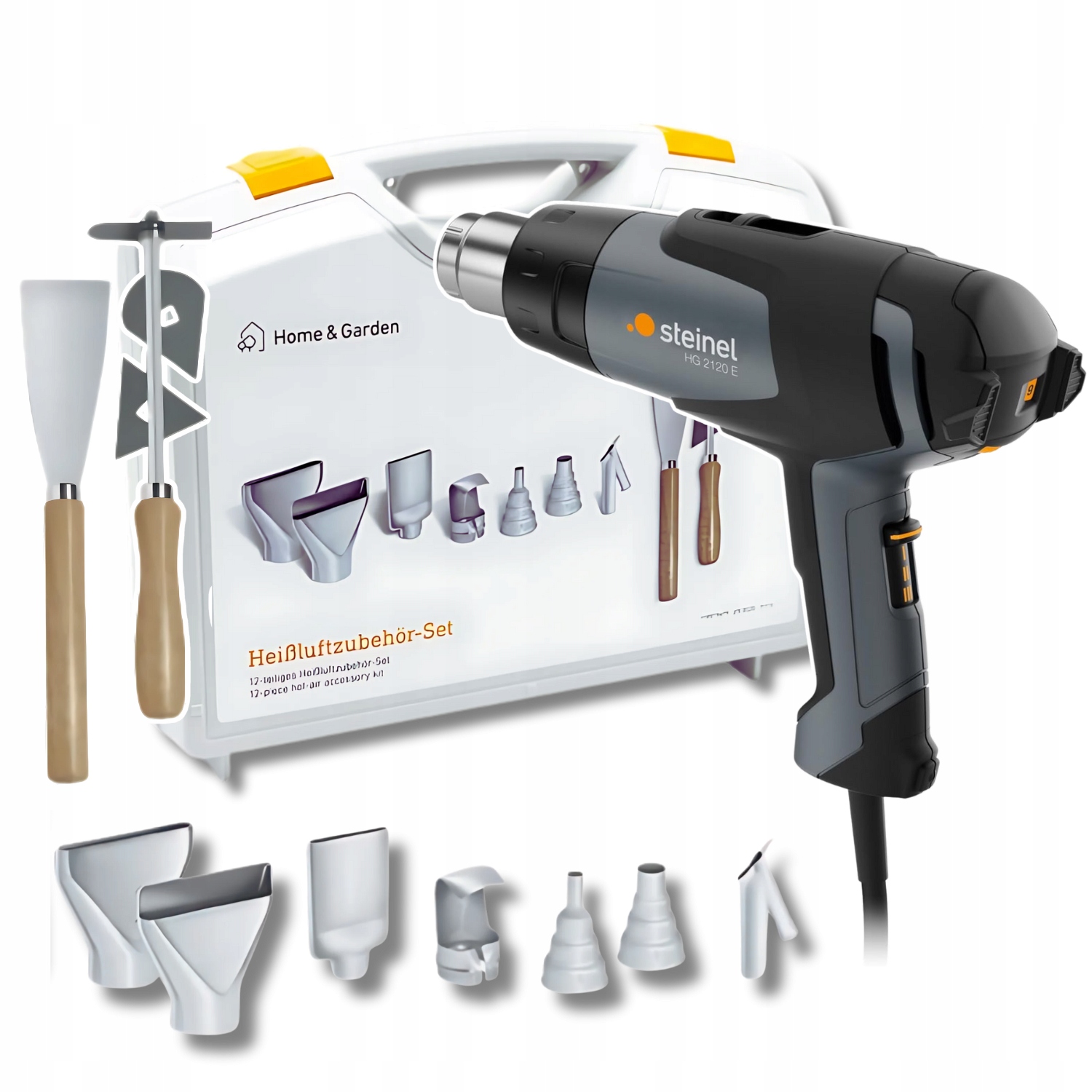 Profesjonalna Opalarka Steinel HG2120 2300W 80 630°C z zestawem 12 dysz