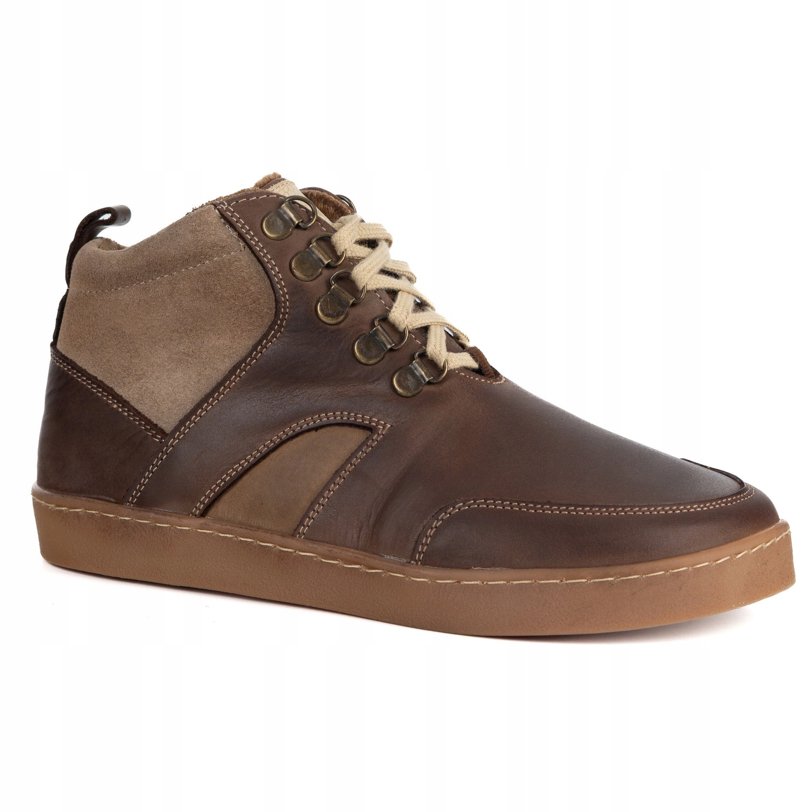 Barefoot zimní zateplené kožené boty Explorer Olivier tmavě hnědé 38