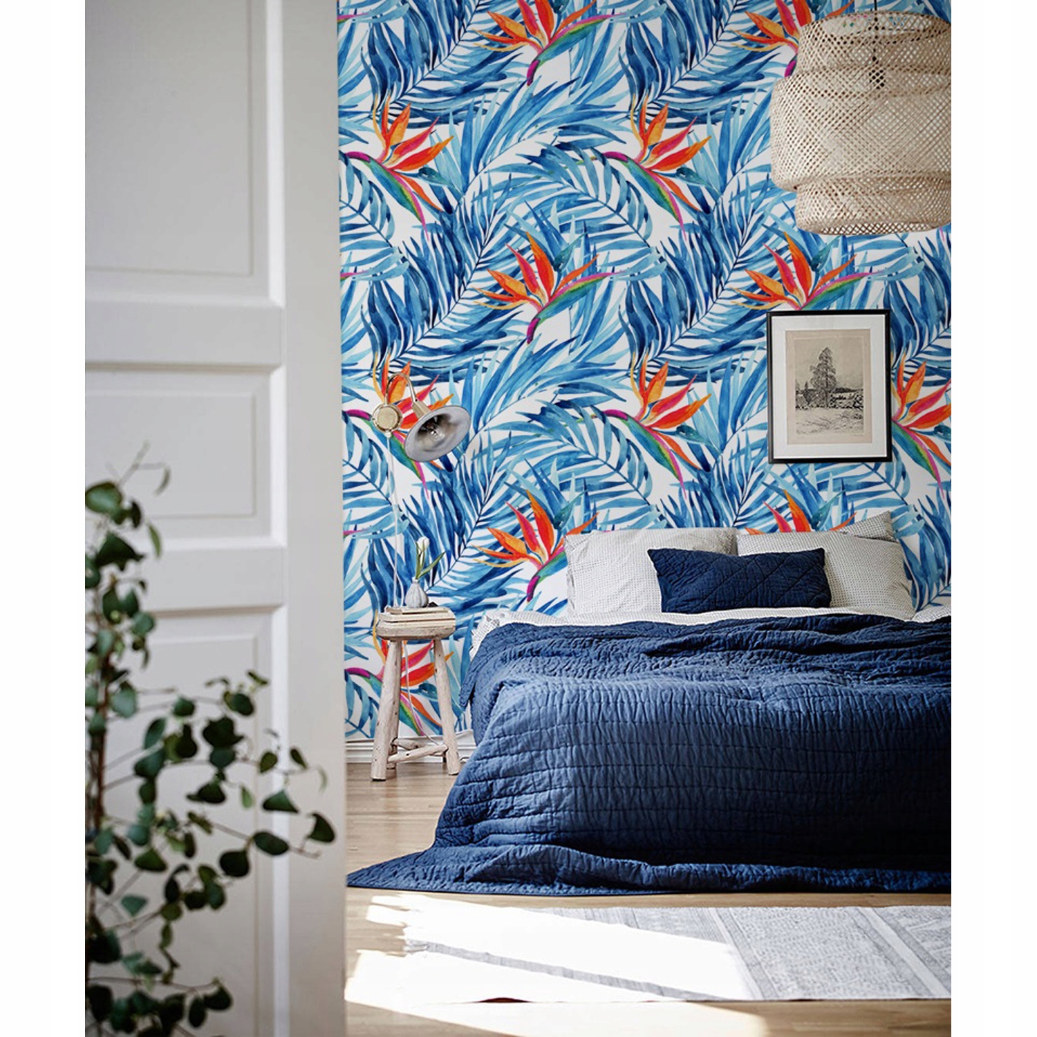 

Tapeta ścienna Rajskie tropikalne liście 250x250cm
