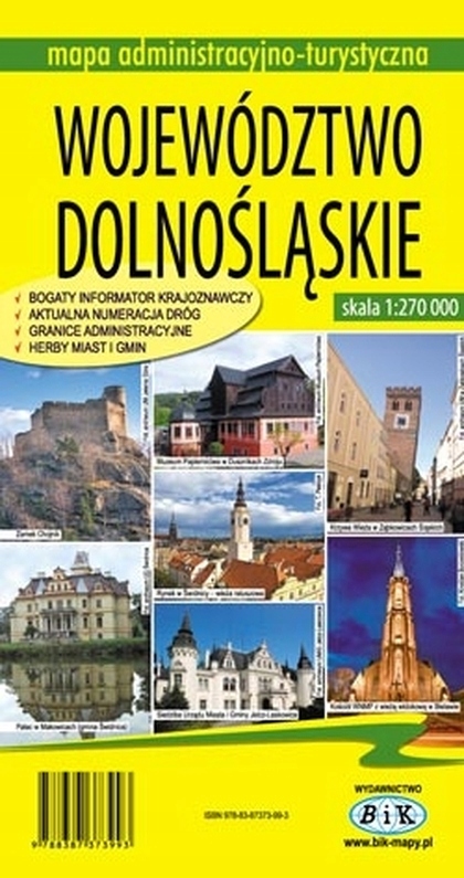 Województwo Dolnośląskie. Mapa administracyjno-turystyczna /Biobooks