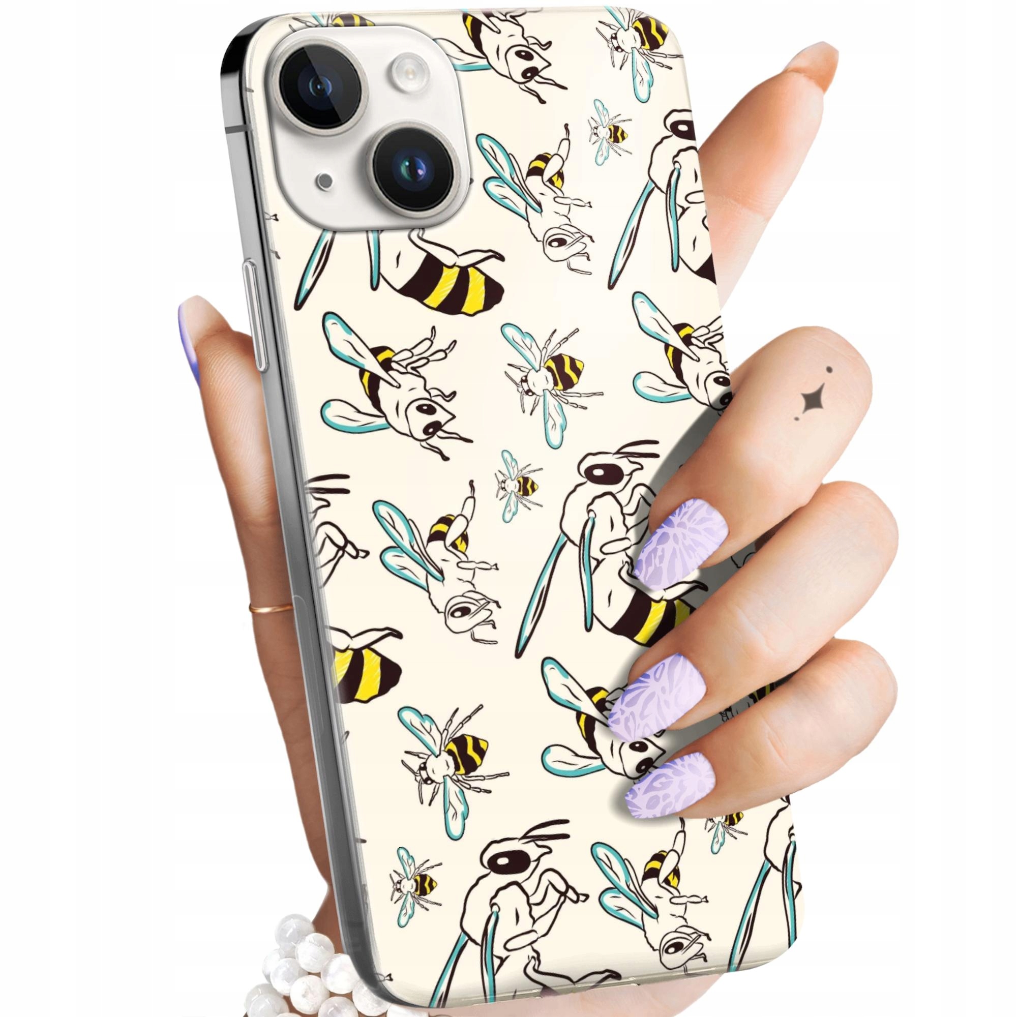 Etui Do Iphone 14 Plus Owady Motyle Pszczółki Obudowa Pokrowiec Case