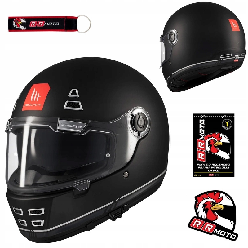 Motocyklová prilba Mt Jarama Sv Solid Matt Black čierna matná retro blenda