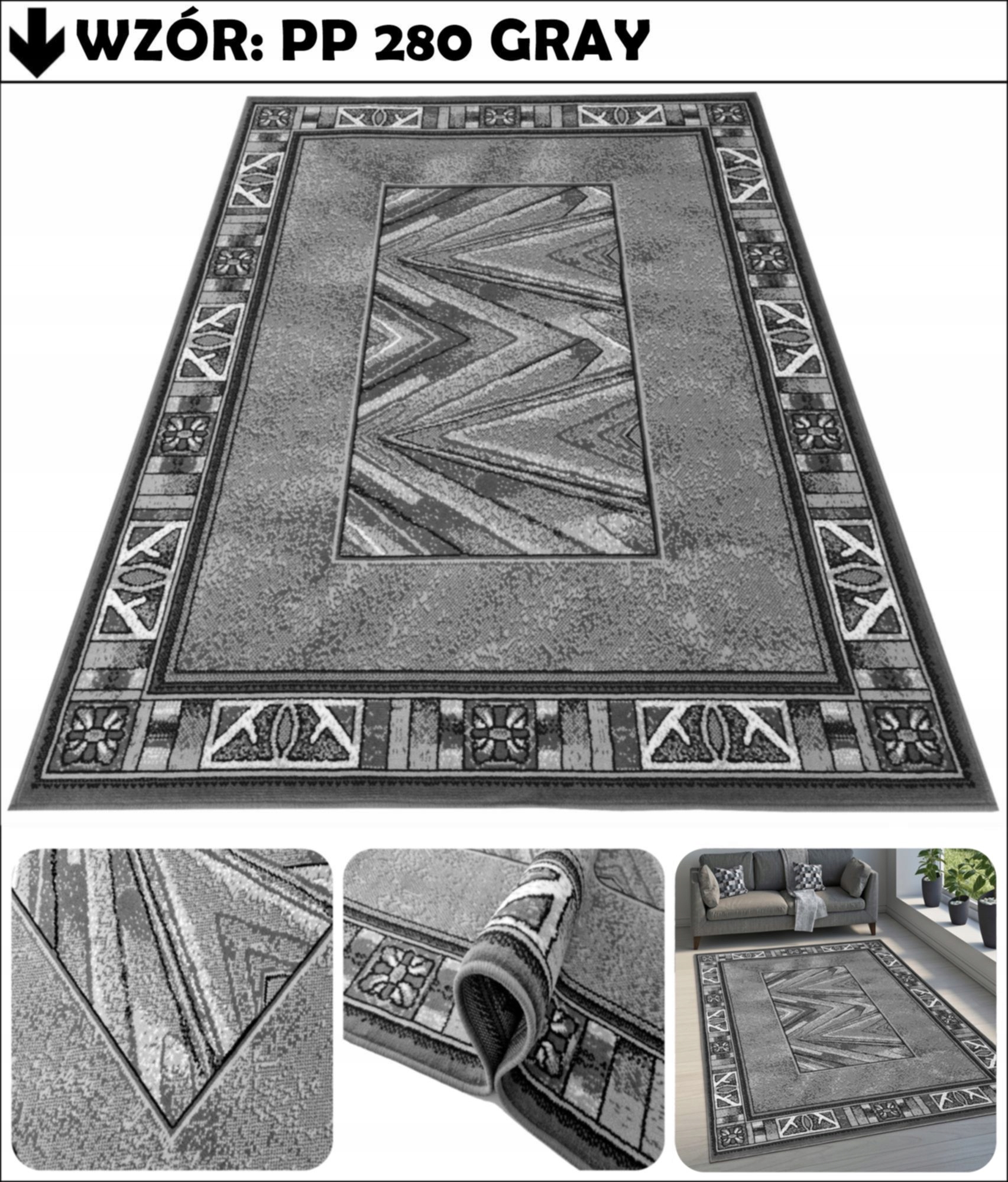 DYWAN POKOJOWY 200x300 VINTAGE PLUSZOWY TKANY OBSZYTY OBSZYTY ~MIX WZORÓW Szerokość produktu 200 cm