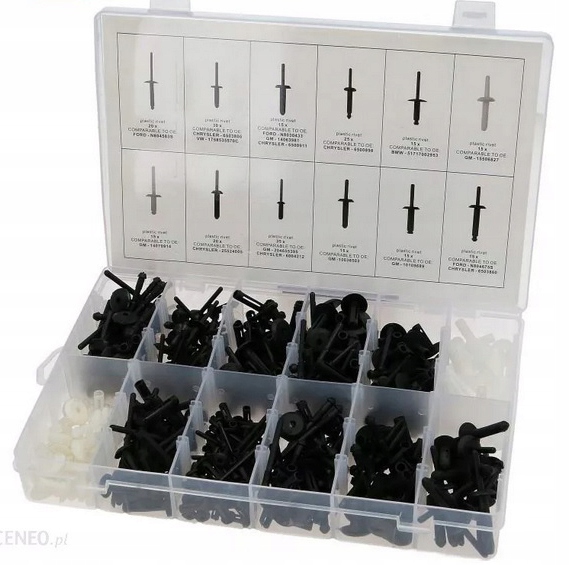 SPINKI KLIPSY KOŁKI TAPICERSKIE FORD 235 SZT.